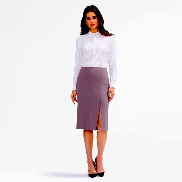 Size 10 Dove Grey The Mullberry Skirt by MM La Fleur - Picture 3 of 8
